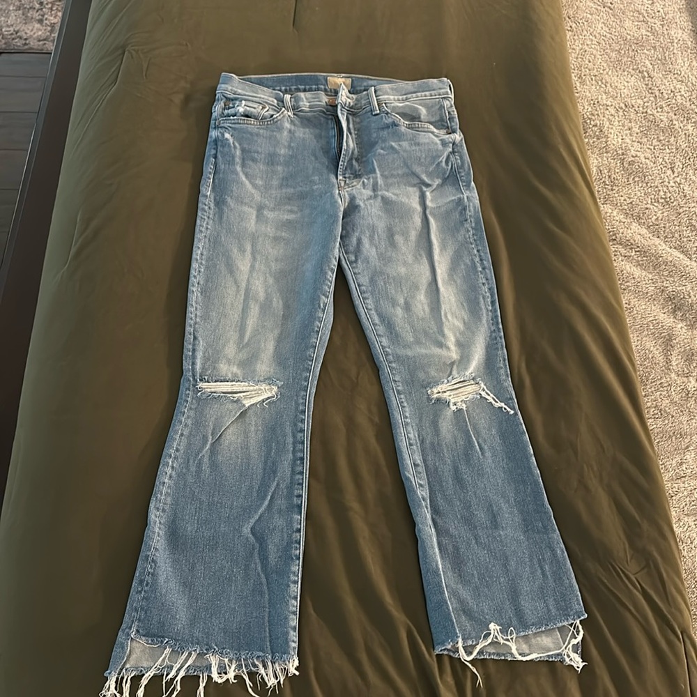 Mother Insider Crop Step Fray 30